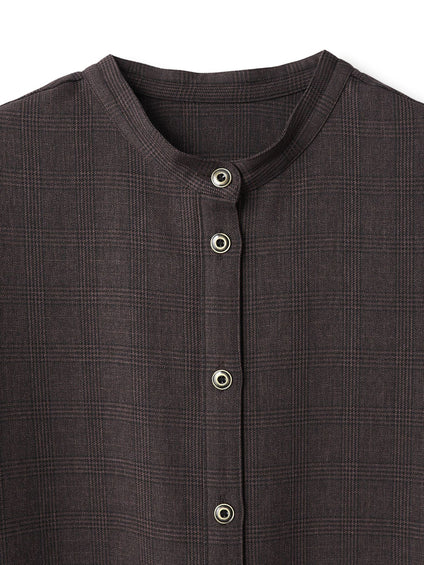 サイドプリーツシャツワンピース≪洗濯機で洗える≫