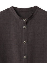 サイドプリーツシャツワンピース≪洗濯機で洗える≫