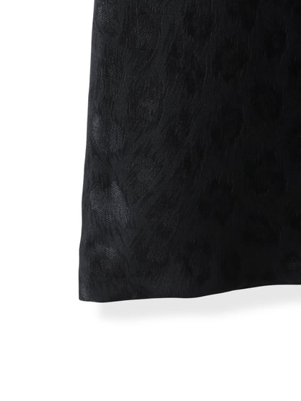 【WEB限定】レオパードジャガードスカート