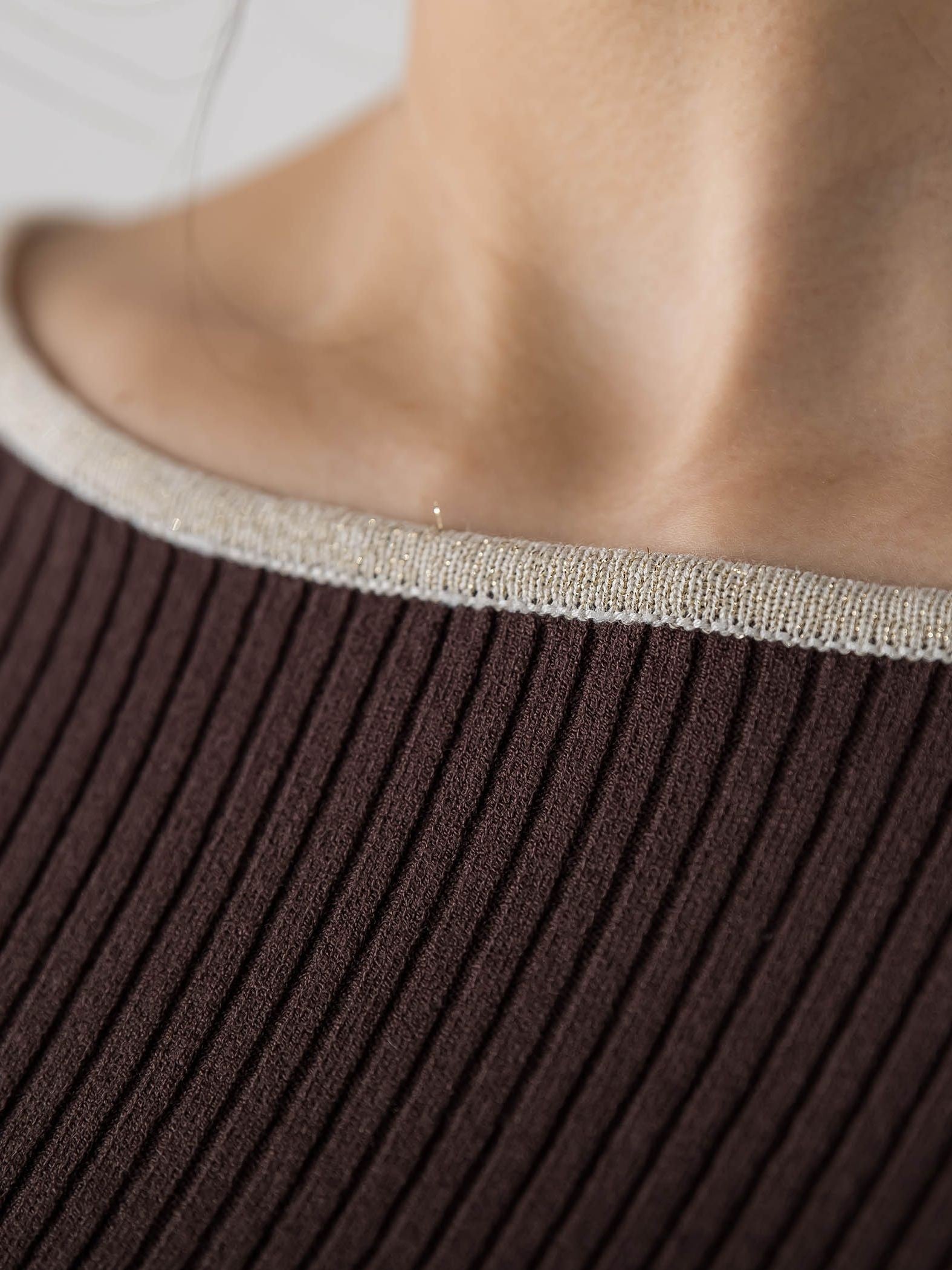 配色RIBニット≪手洗い可能≫