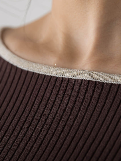 配色RIBニット≪手洗い可能≫