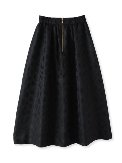 【WEB限定】レオパードジャガードスカート