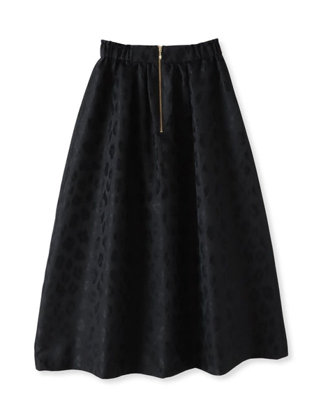 【WEB限定】レオパードジャガードスカート