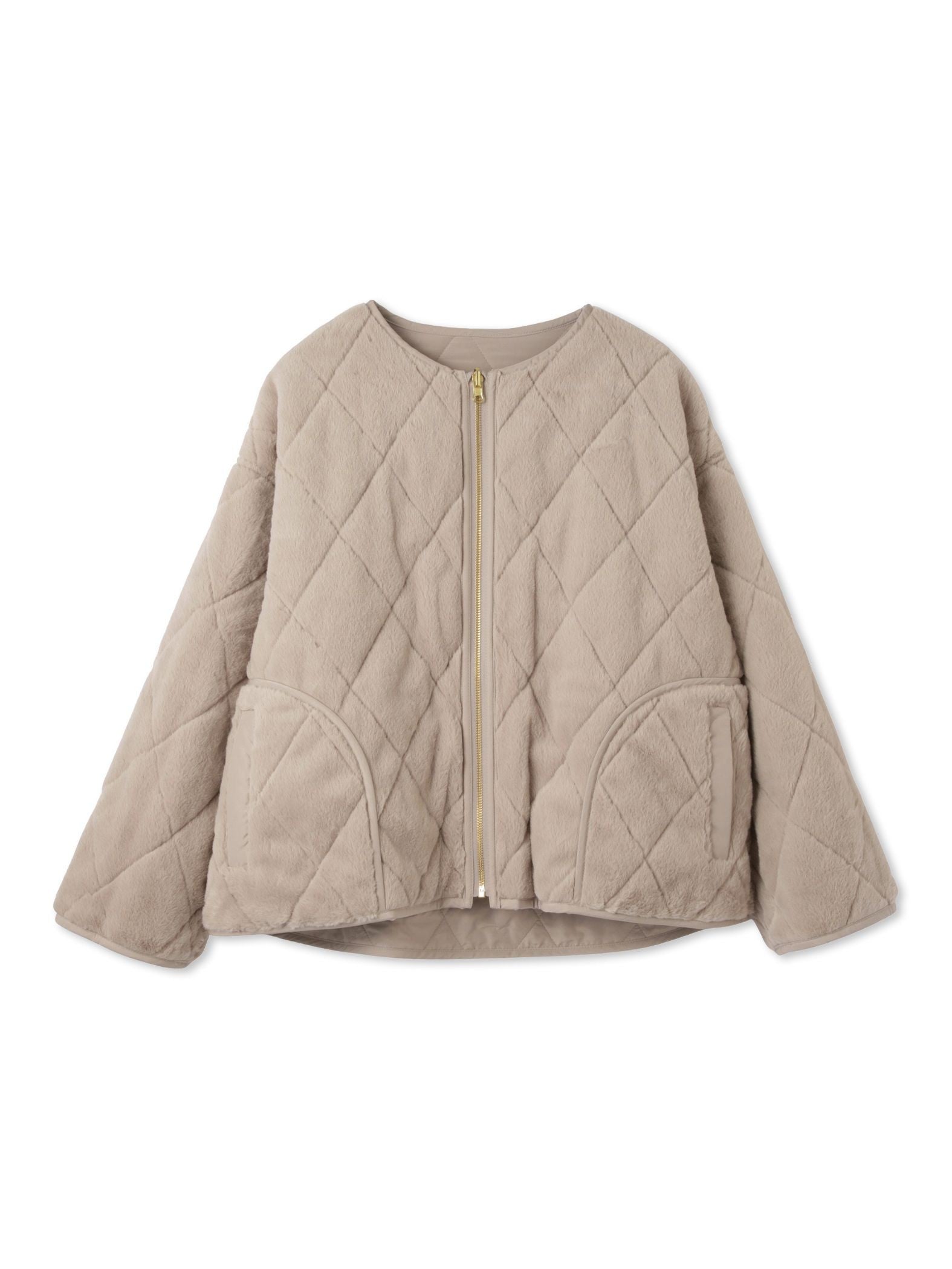 ファーキルトリバーシブルZIPブルゾン