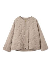 ファーキルトリバーシブルZIPブルゾン