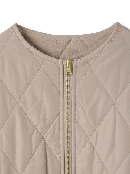 ファーキルトリバーシブルZIPブルゾン