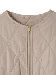 ファーキルトリバーシブルZIPブルゾン