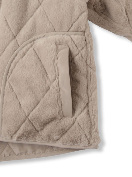 ファーキルトリバーシブルZIPブルゾン