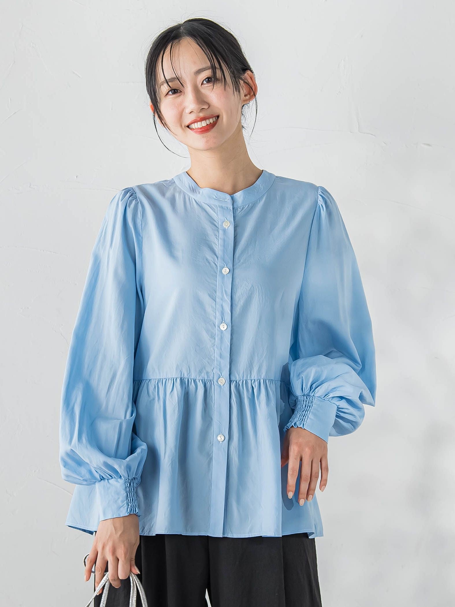 2WAYシアーペプラムシャツ