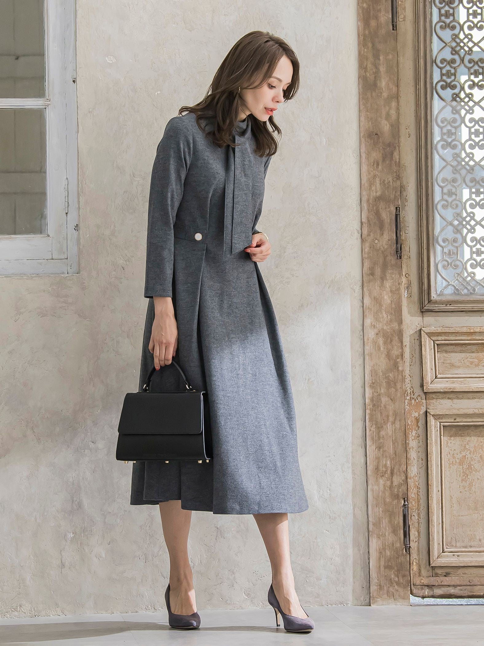 ルミナリー圧縮スムースワンピース