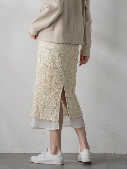 【WEB限定&一部店舗】コードレースナロースカート