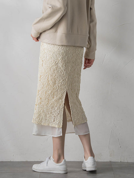 【WEB限定&一部店舗】コードレースナロースカート