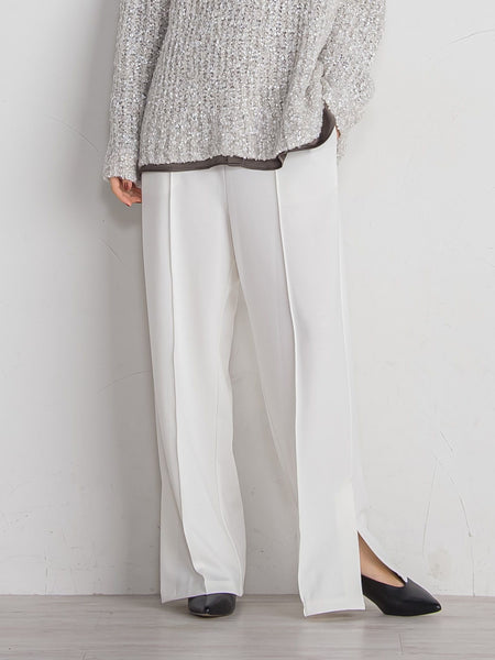 ポンチサイドスリットワイドパンツ≪セットアップ対応/手洗い可能≫