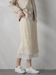 【WEB限定&一部店舗】コードレースナロースカート