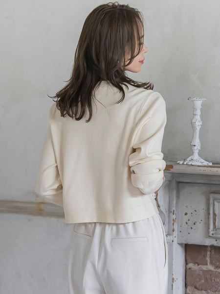 リボンドットツイードカーディガン