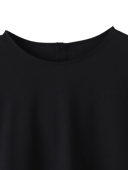 【大きいサイズ】バックサテン切り替えスムースカットソー