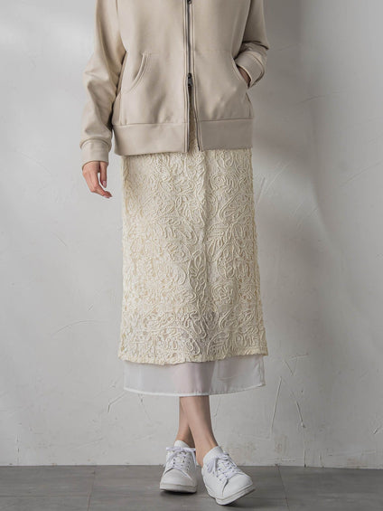 【WEB限定&一部店舗】コードレースナロースカート