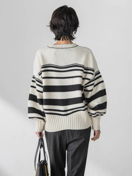 【WEB限定】”ふんわり着心地”ランダムボーダーニット