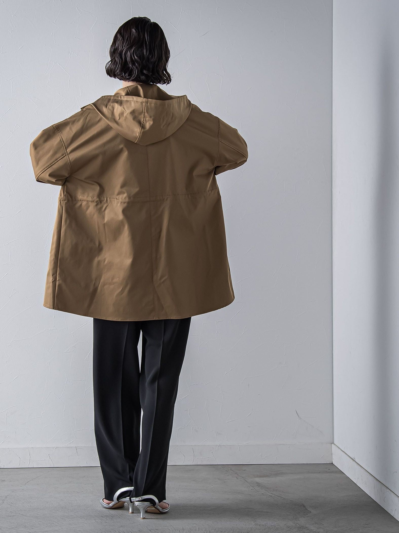 【大きいサイズ】”シルエットの変化が楽しめる”ストレッチマウンテンパーカー