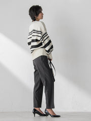 【WEB限定】”ふんわり着心地”ランダムボーダーニット