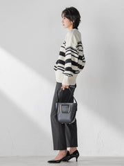 【WEB限定】”ふんわり着心地”ランダムボーダーニット