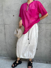 【ENIM BY VICKY】ポケット付きシアーTシャツ《手洗い可能》