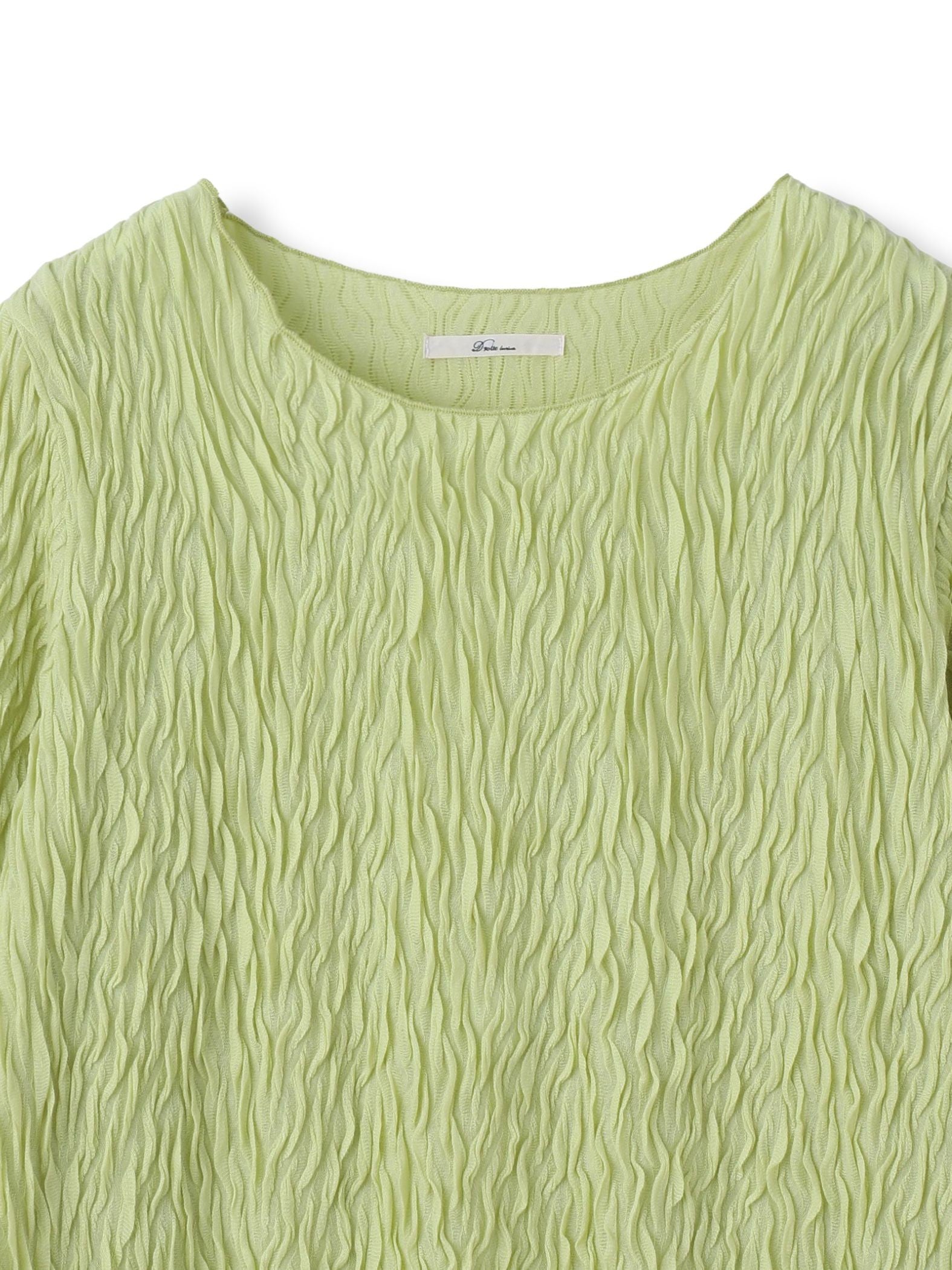 【WEB限定】フリルジャガードクルーネックプルオーバー