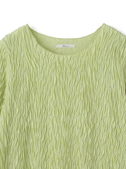 【WEB限定】フリルジャガードクルーネックプルオーバー