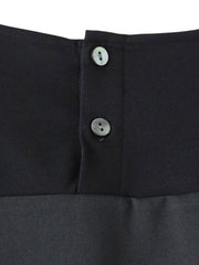 【大きいサイズ】バックサテン切り替えスムースカットソー