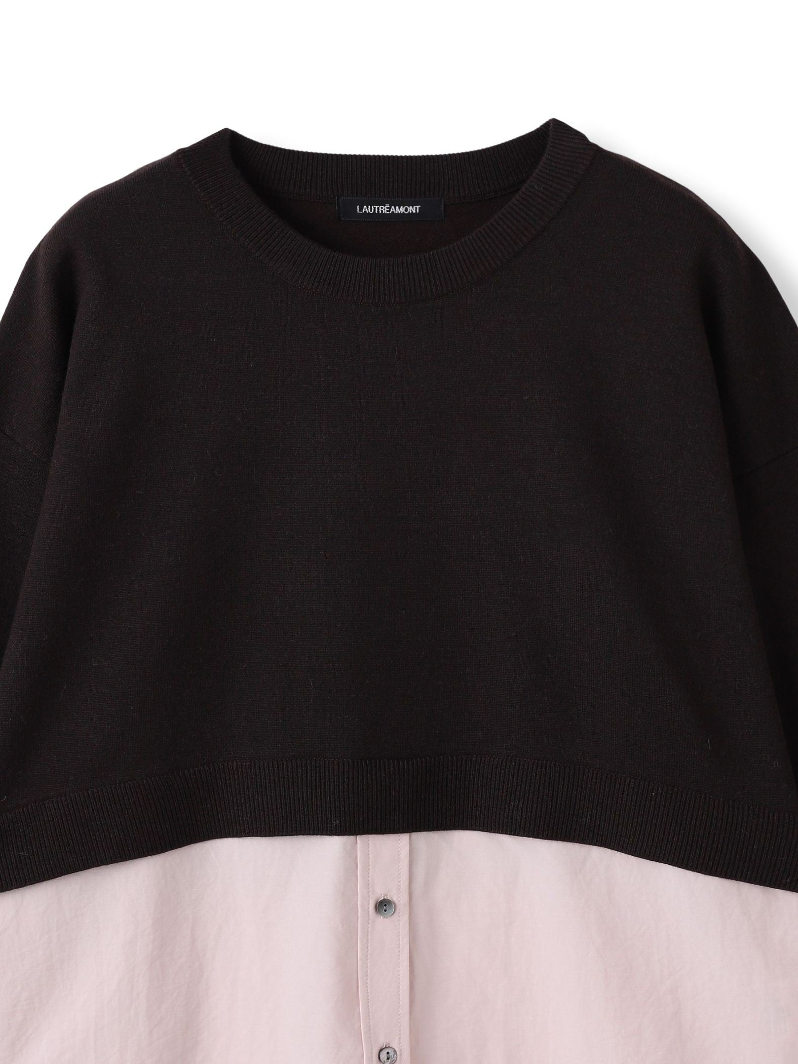 【WEB限定】シャツドッキングニット≪洗える≫