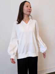 《予約販売》前後2WAY　cocoon sleeve tops 【日本製】