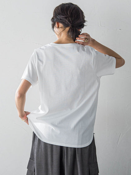 ハンドメッセージ刺繍ロゴTシャツ≪洗濯機で洗える≫