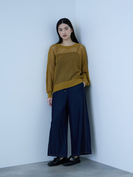 クルーネックワイドプルオーバー