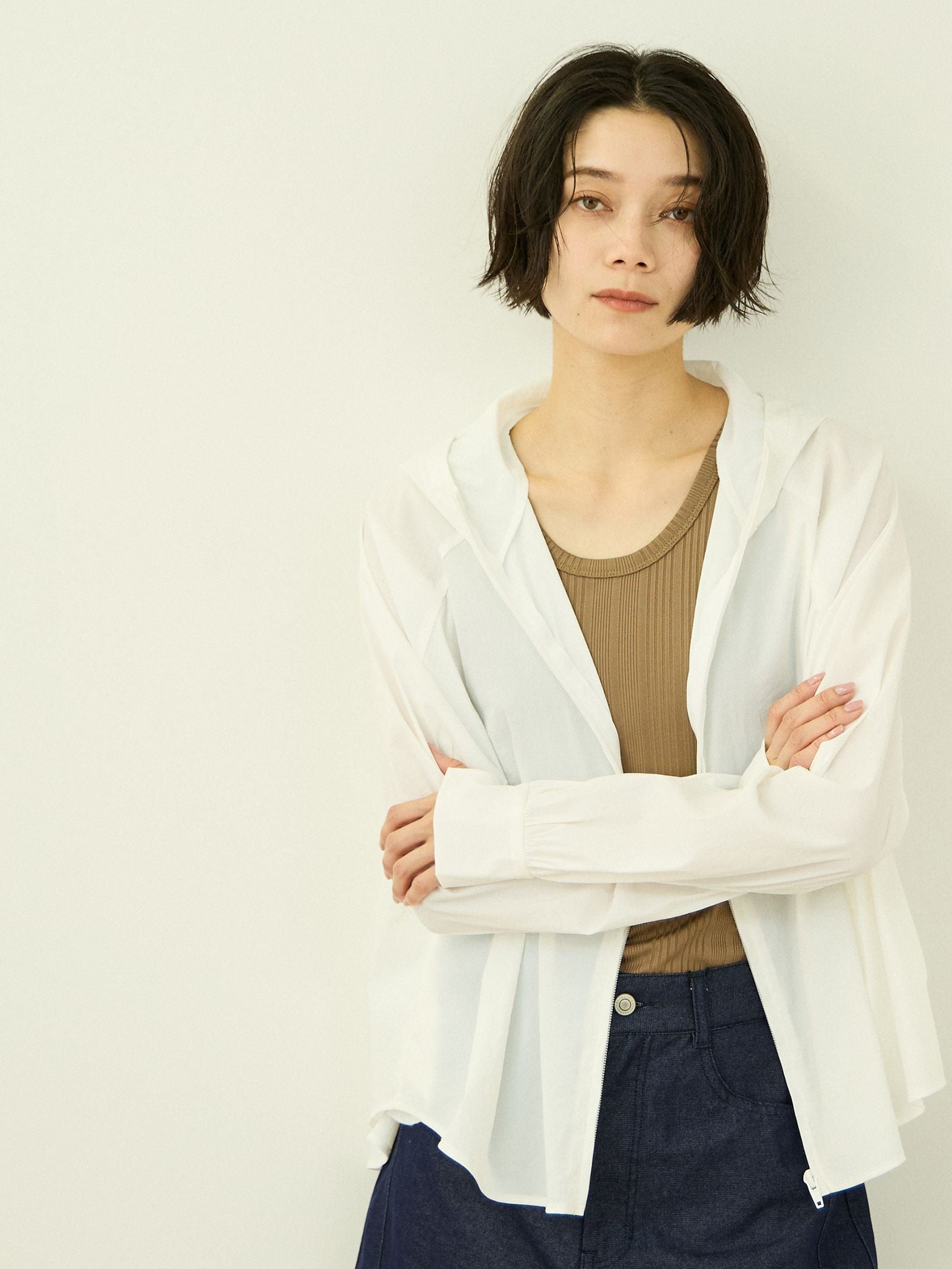 【日傘より、自由】ひんやりバックデザインパーカー