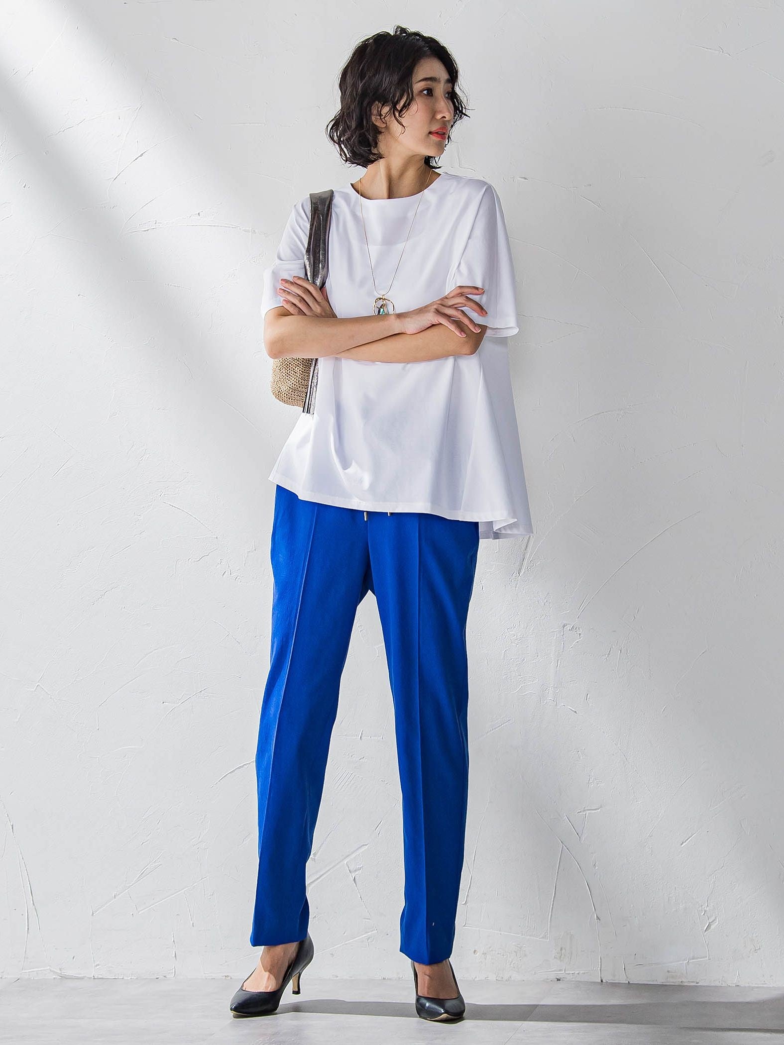 【WEB限定】シェルタリングテーパードパンツ≪洗濯機で洗える≫
