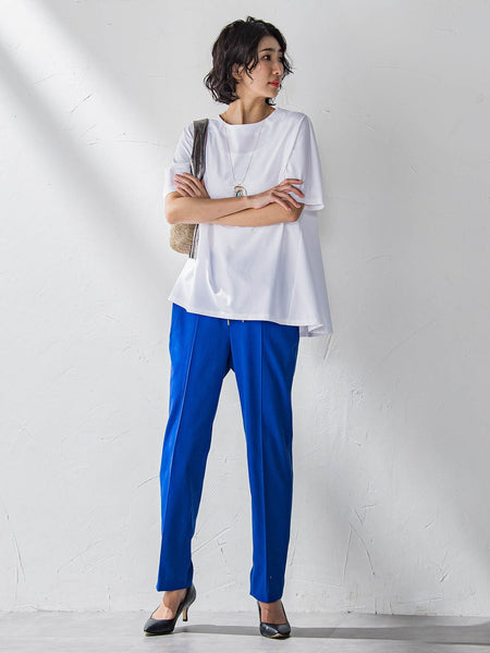 【WEB限定】シェルタリングテーパードパンツ≪洗濯機で洗える≫
