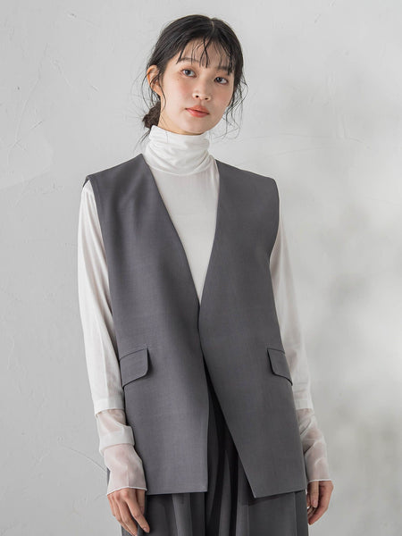 ストレッチツイルジレ≪手洗い可能≫