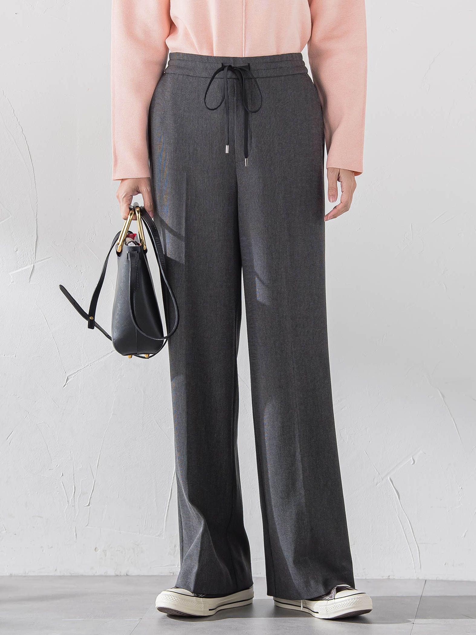 【大きいサイズ】エクセレントウォーム裏起毛ワイドパンツ