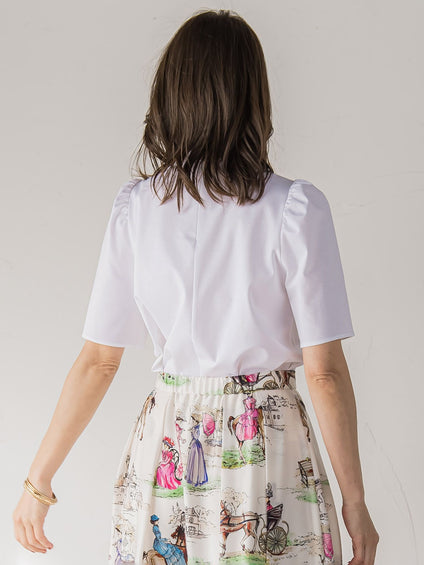 LADY&HORSEスカーフ付きカットソー≪洗濯機で洗える≫