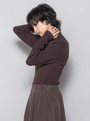 リブタートルニットプルオーバー≪手洗い可能≫