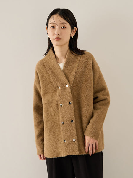 フェレットタッチWニットジャケット≪手洗い可能≫