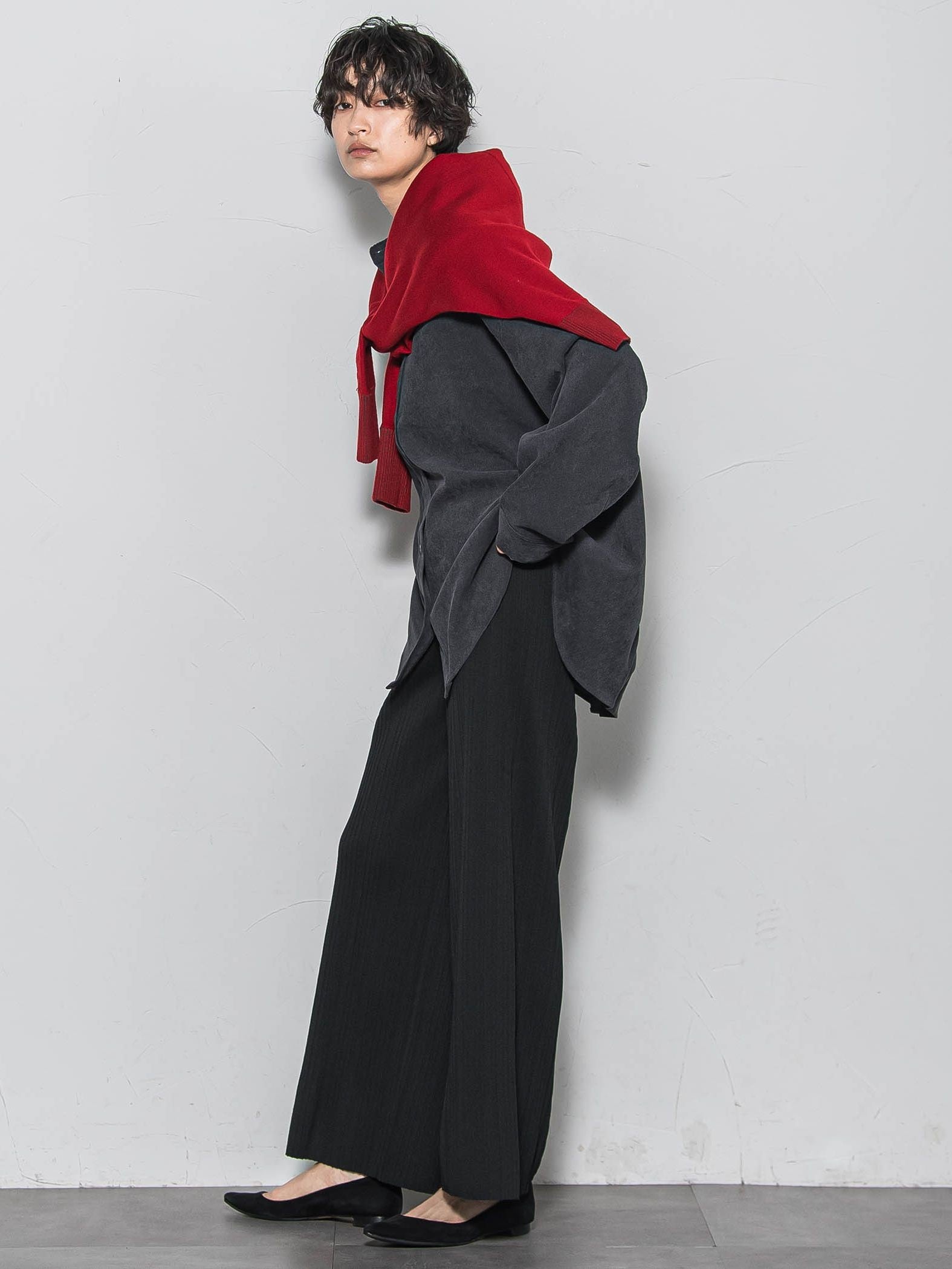 コーデュロイバックタックシャツ≪手洗い可能≫