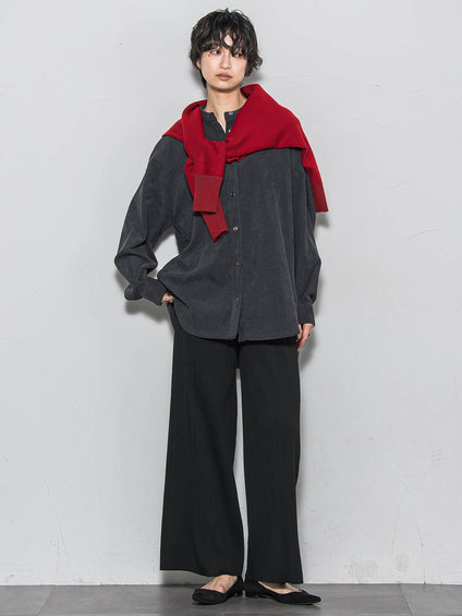 コーデュロイバックタックシャツ≪手洗い可能≫