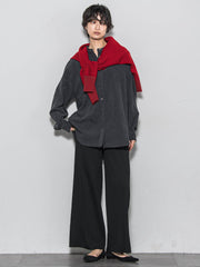 コーデュロイバックタックシャツ≪手洗い可能≫