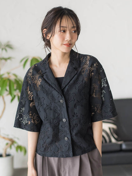 PAISLEY COTTON LACEブラウス