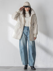 中綿リバーシブルコート≪手洗い可能≫