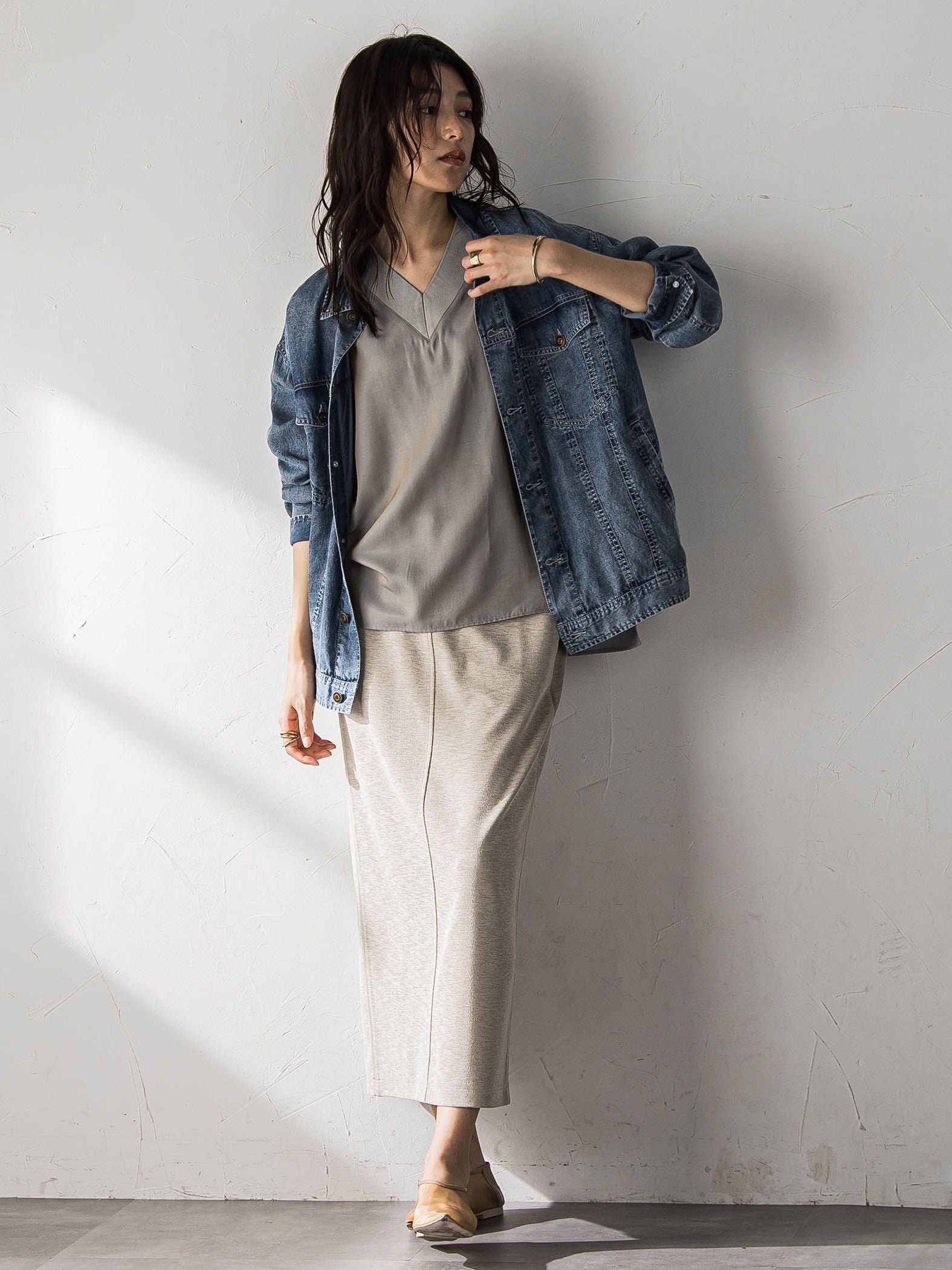 ゆれるデニムジャケット