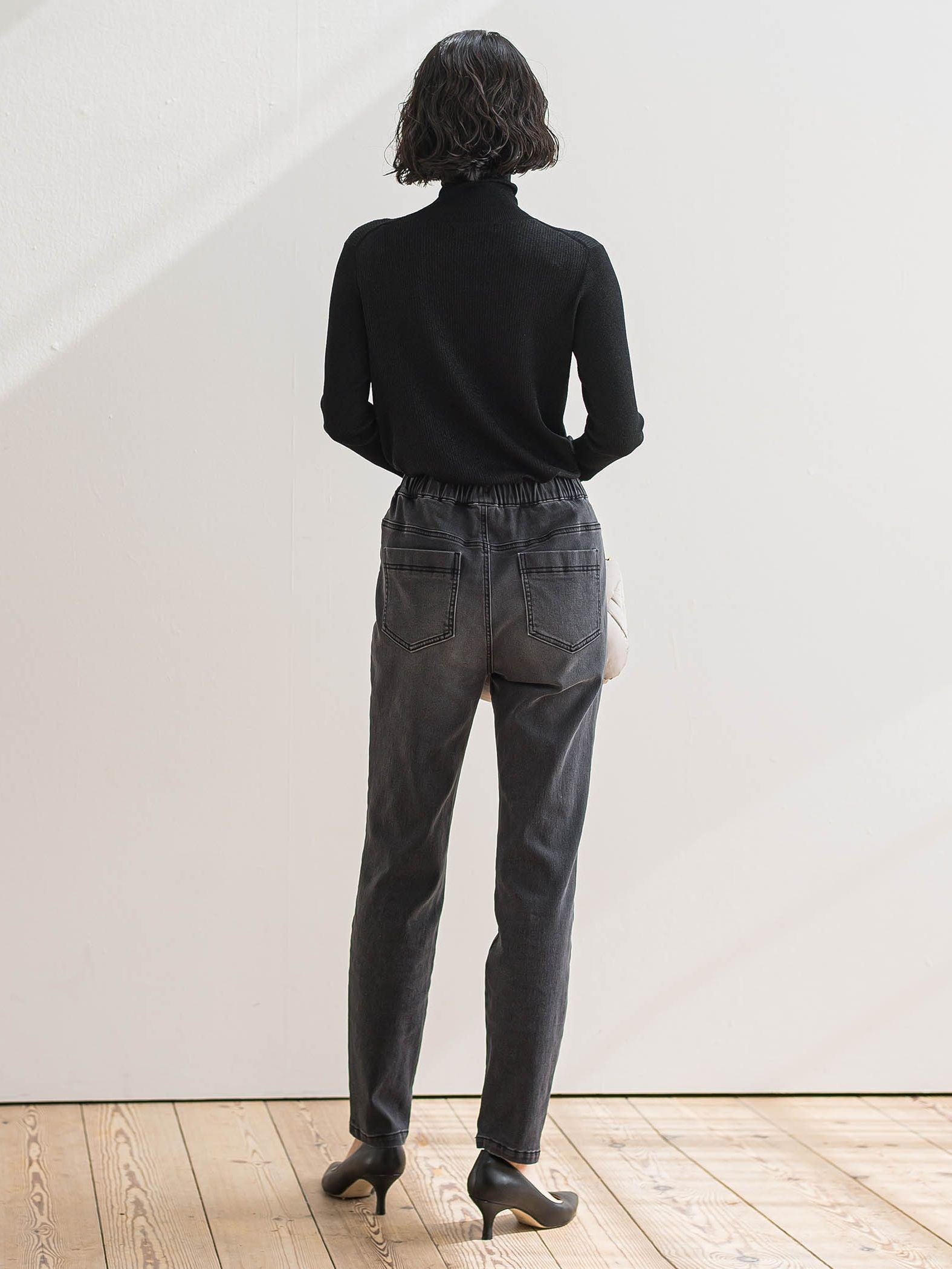 【WEB限定】”楽暖”あったか裏起毛スキニーデニム≪洗濯機で洗える≫