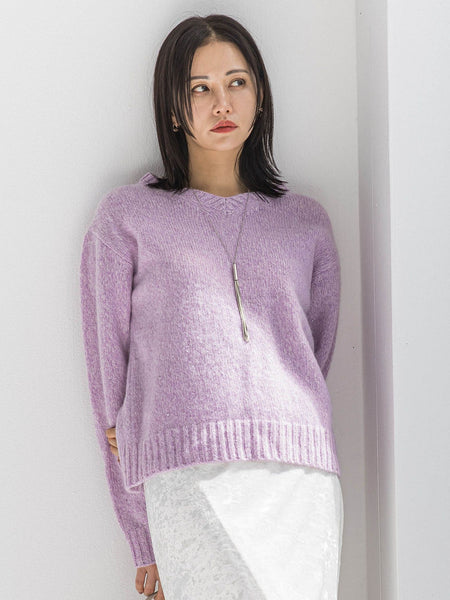 スパンコールラメVネックニット≪洗える≫