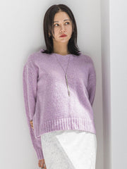 スパンコールラメVネックニット≪洗える≫